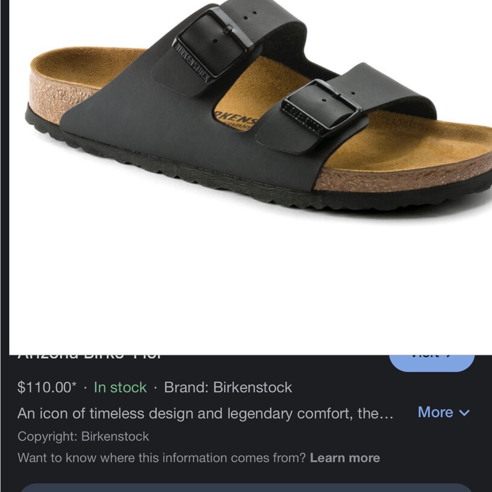 Birkenstock men’s  Arizona Birko-Flor black new with tag - Picture 6 of 12